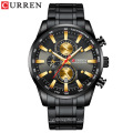 CURREN 8351 Chronograph Wrist Watch Blue Quartz Men Watch Stainless Steel Fashion Luminous Relogio Masculino